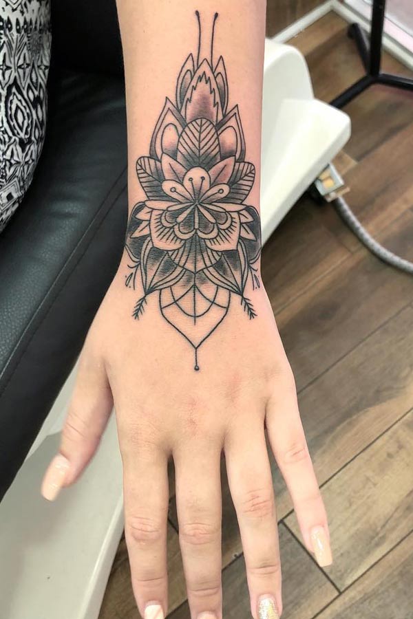 Mandala Hand Tattoo Marmaris