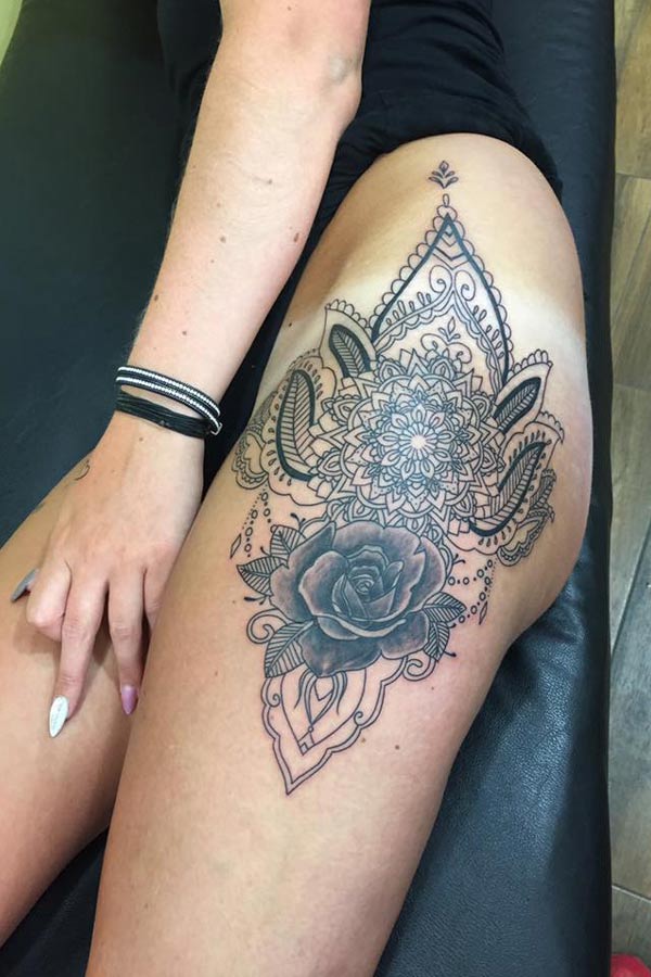 Mandala Rose Tattoo Marmaris