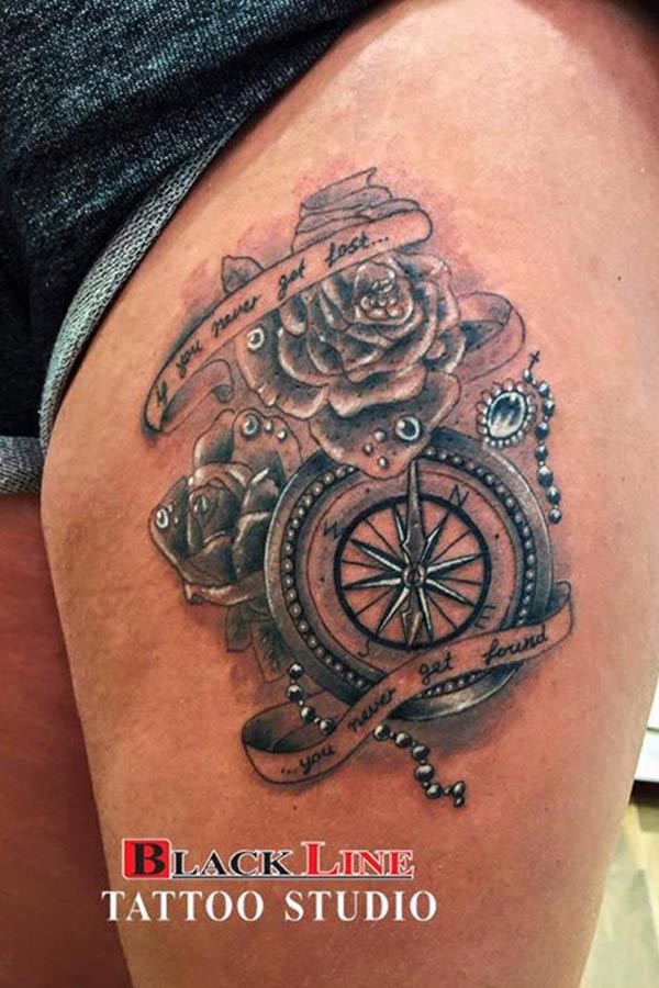 Rose Compass Tattoo Marmaris