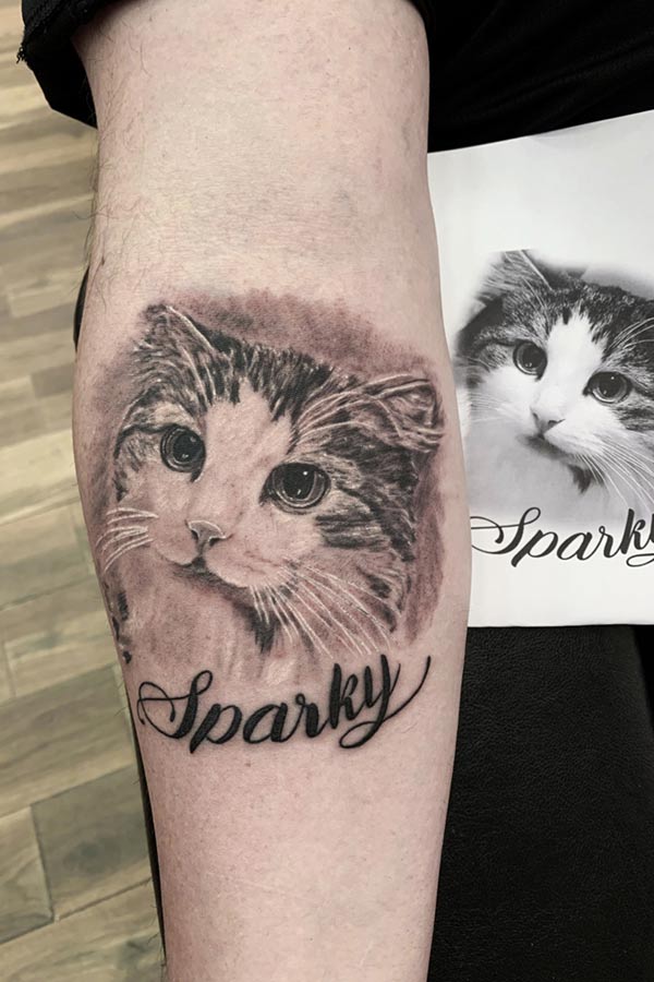 Cat Portrait Tattoo Marmaris